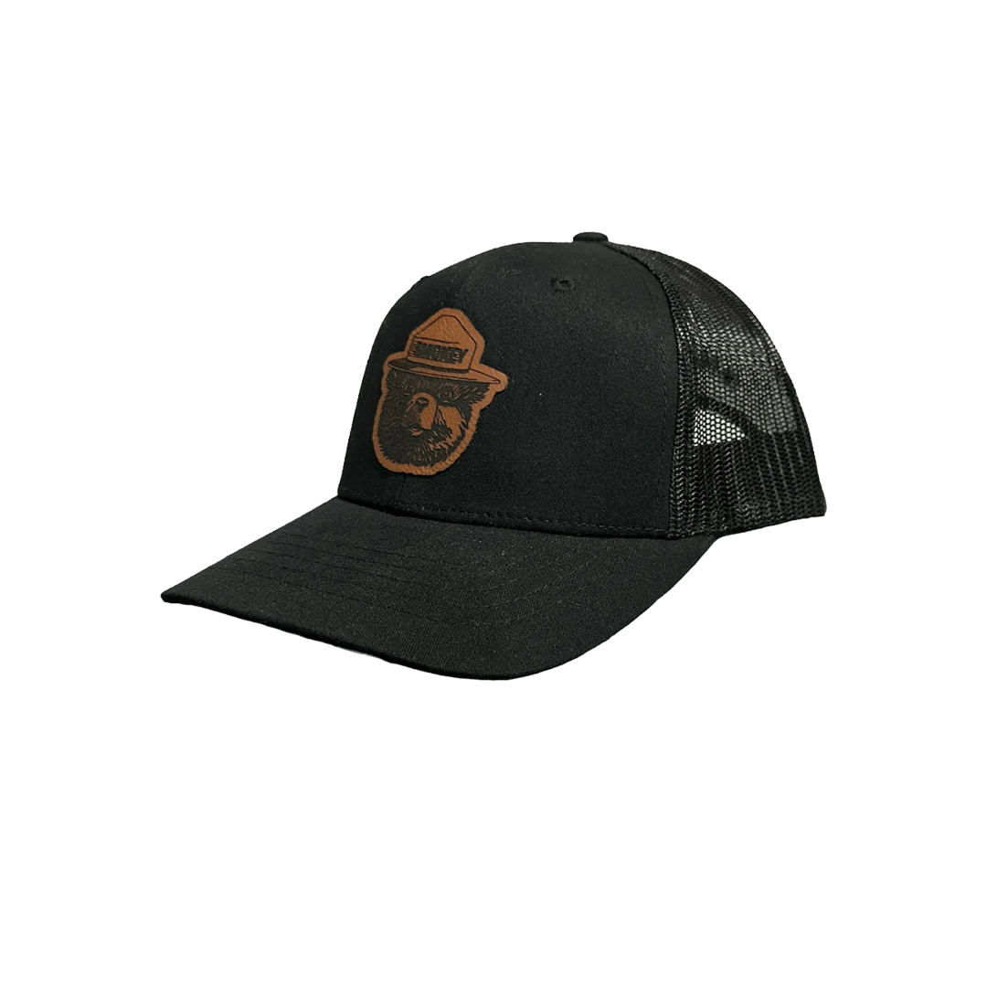 Smokey The Bear Black Hat Smokey Bear Youth SnapBack Trucker – WYR main image 3