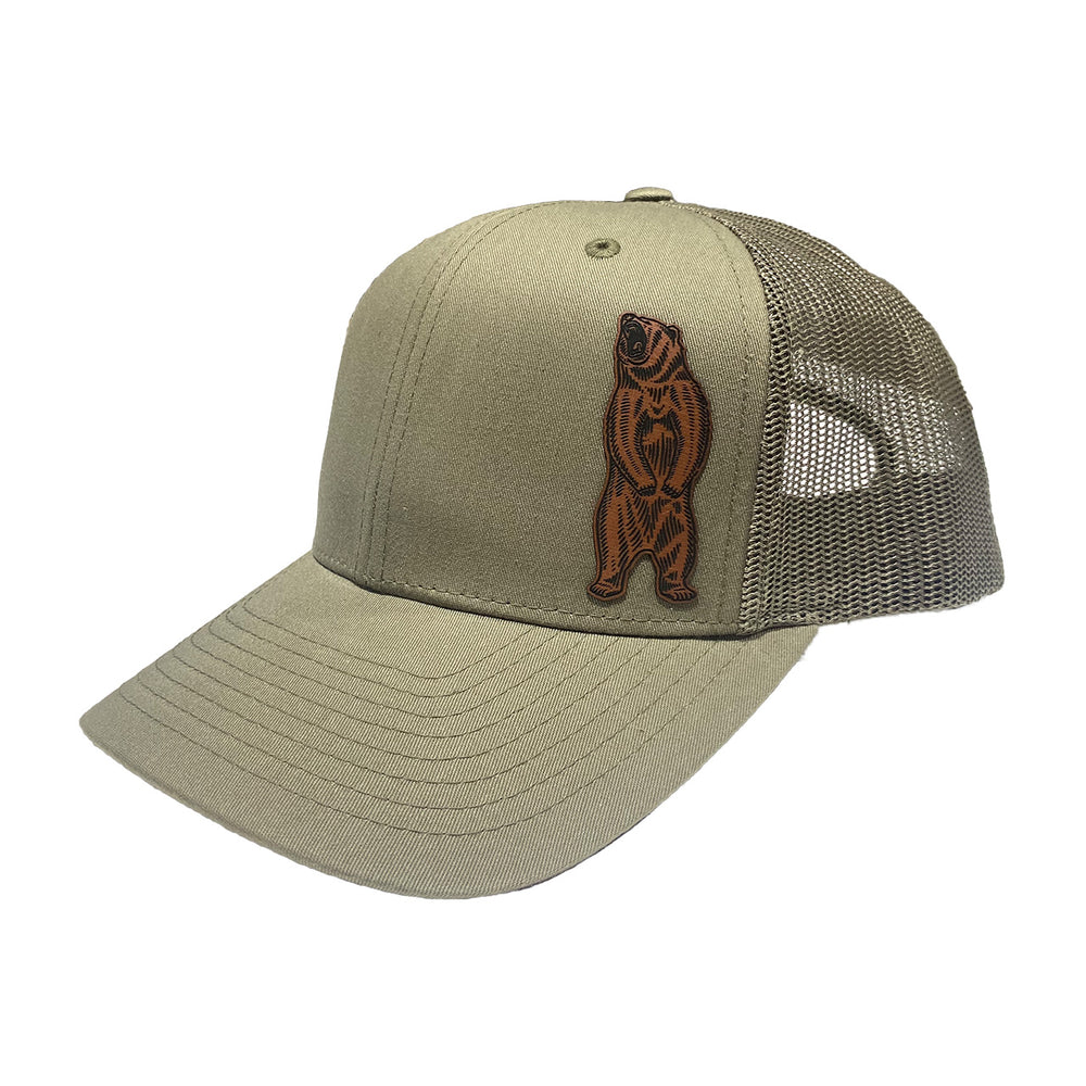 Standing Bear Leather Patch Richardson Snapback Hat