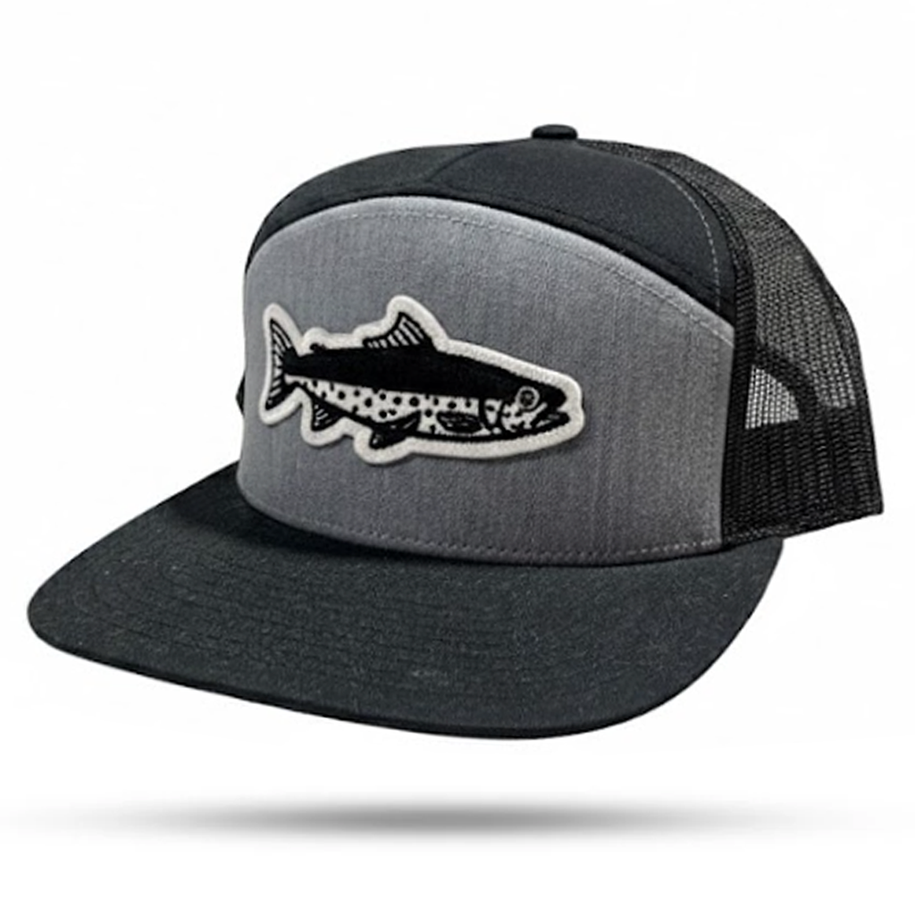 Hook & Loop 7 Panel Flat Bill Hat