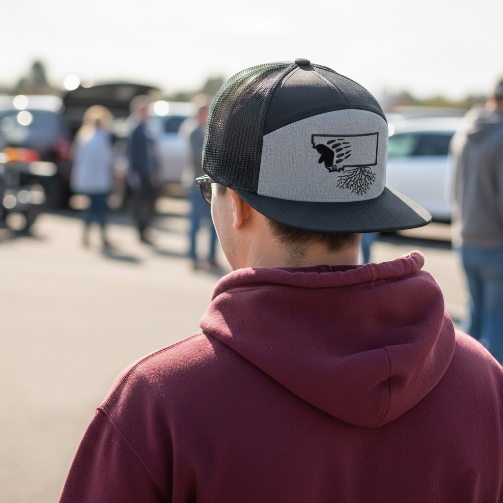 UM Griz Paw 7 Panel Flat Bill Hat