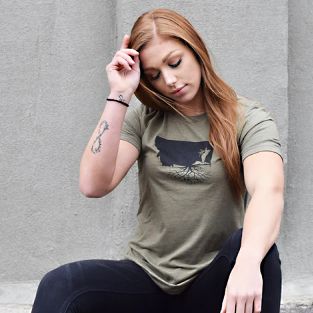 Montana Roots Elk Crewneck Tee
