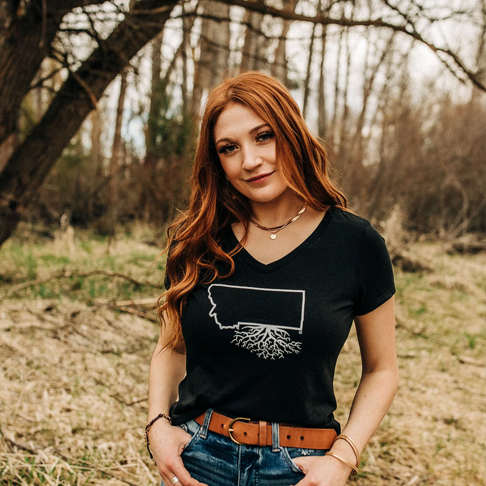 
                  
                    Montana Roots Women's V-Neck Tee
                  
                