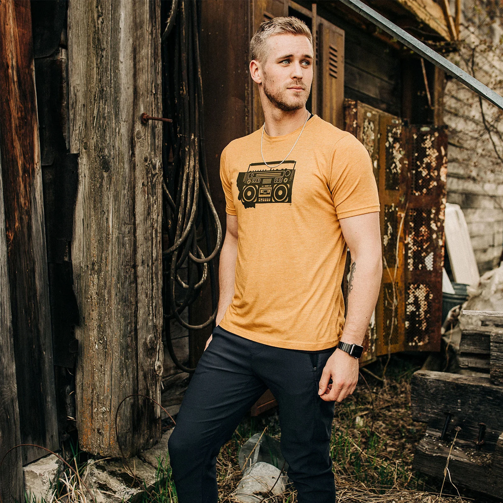 
                  
                    Montana Boom Box Crewneck Tee (Unisex)
                  
                