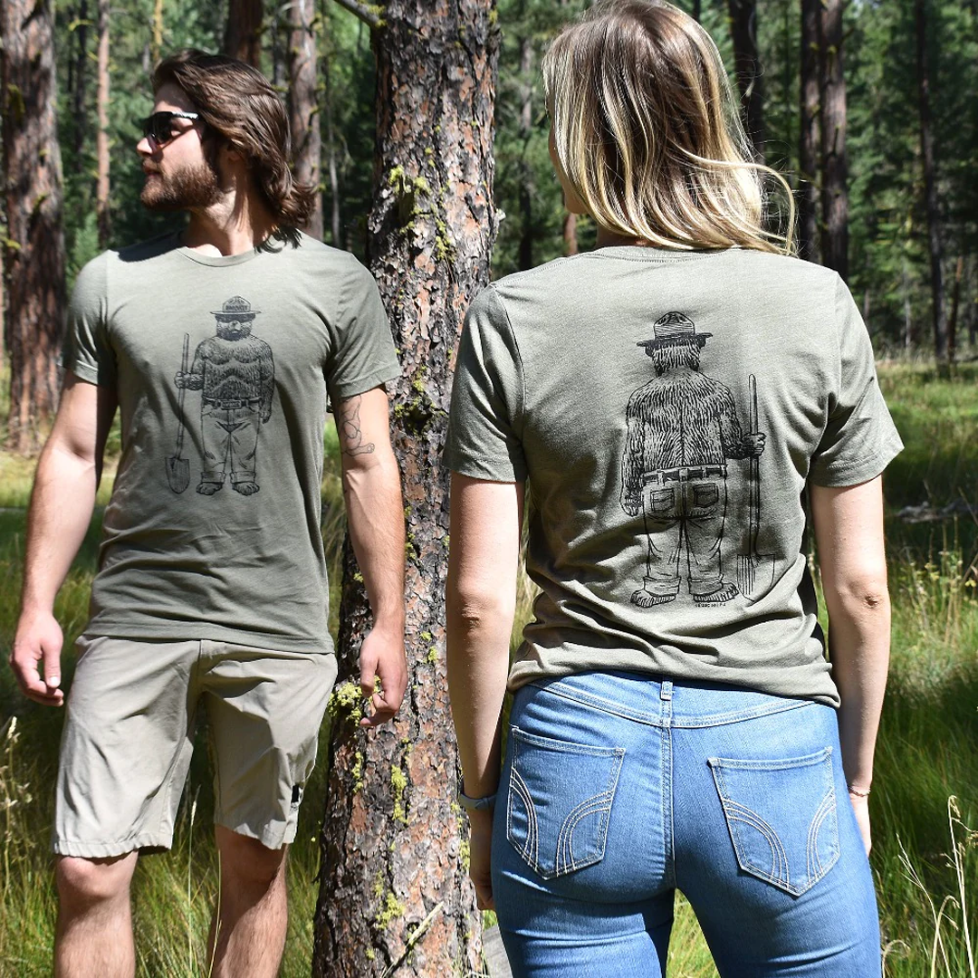 
                  
                    Smokey Bear Shovel Crewneck Tee (Unisex)
                  
                