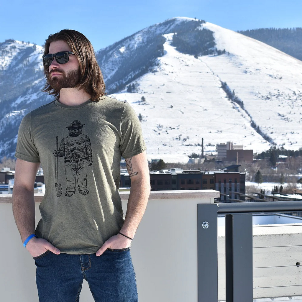 Smokey Bear Shovel Crewneck Tee
