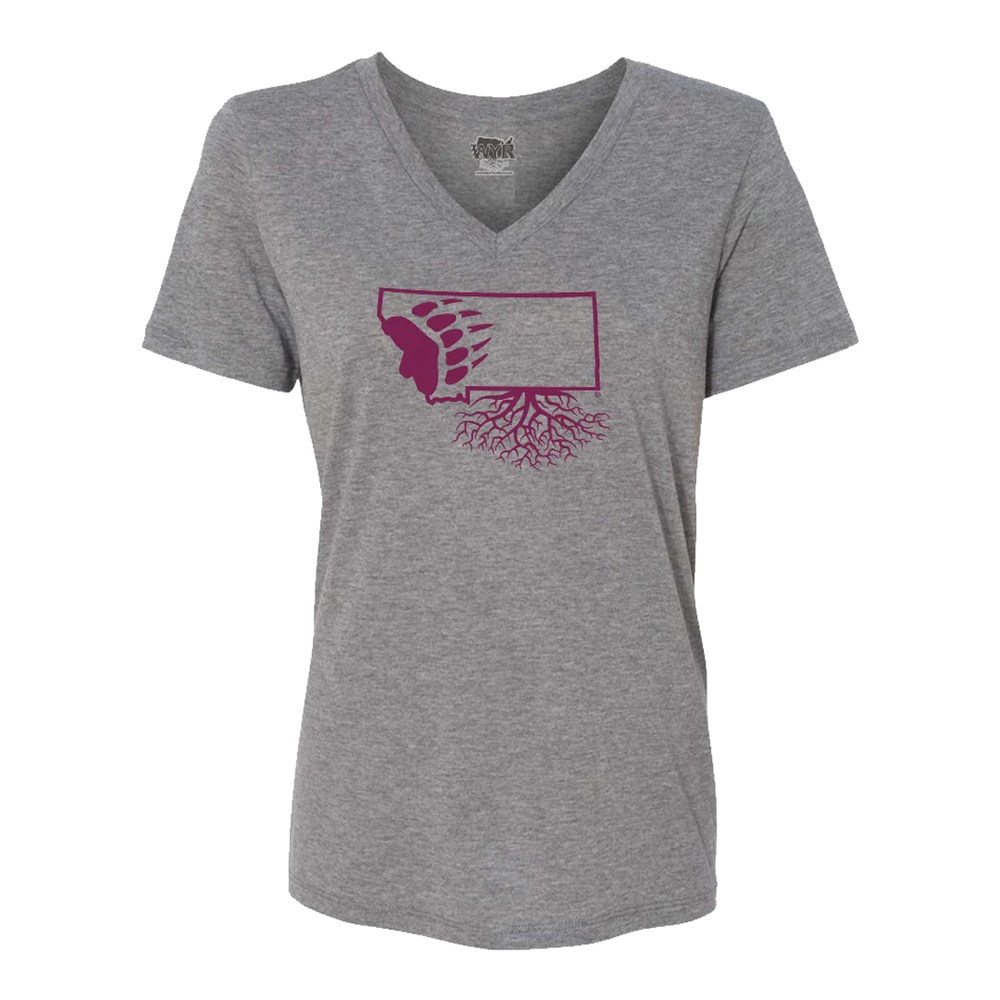 UM Griz Paw Women's V-Neck Tee