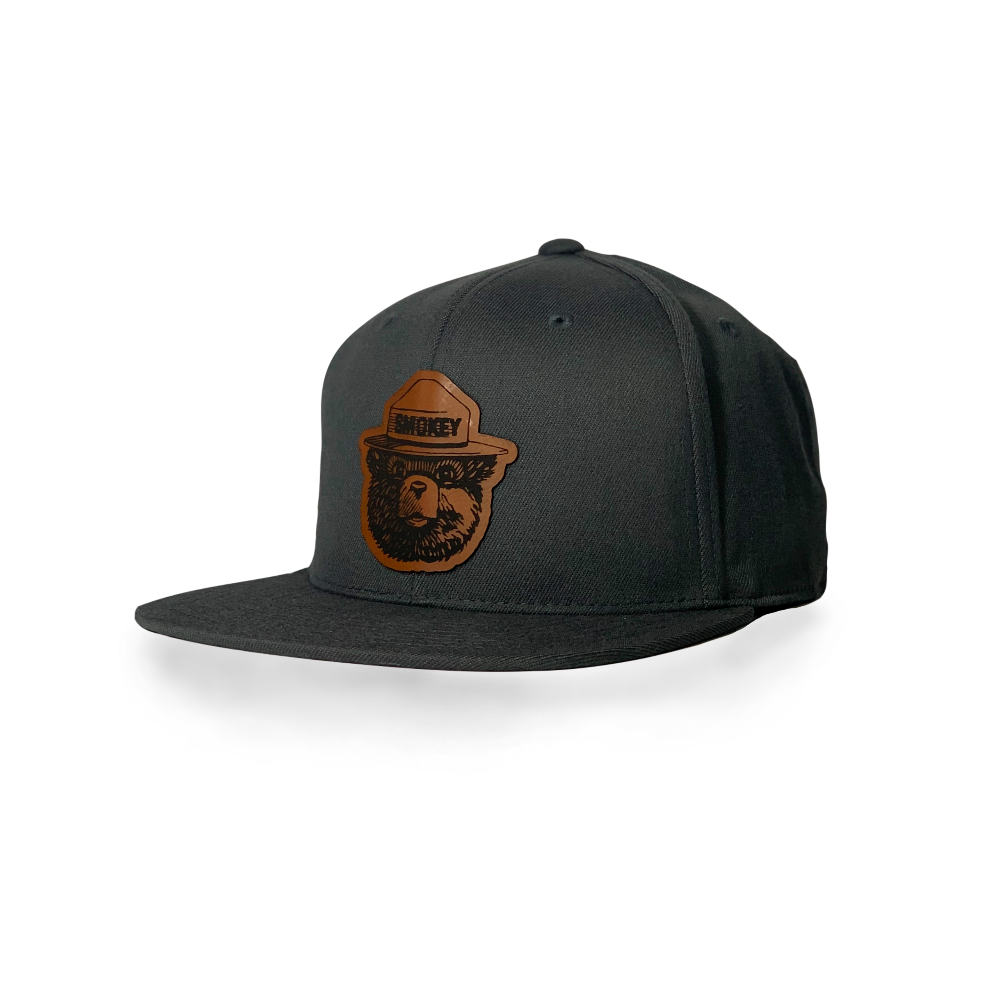 Smokey Bear Leather Patch Flexfit Snapback Hat