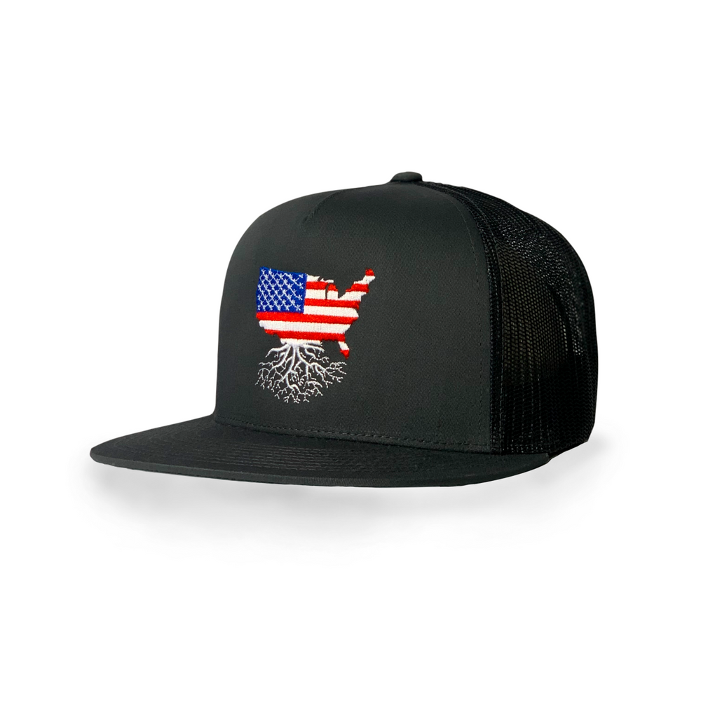 USA Yupoong Flatbill Trucker Hat