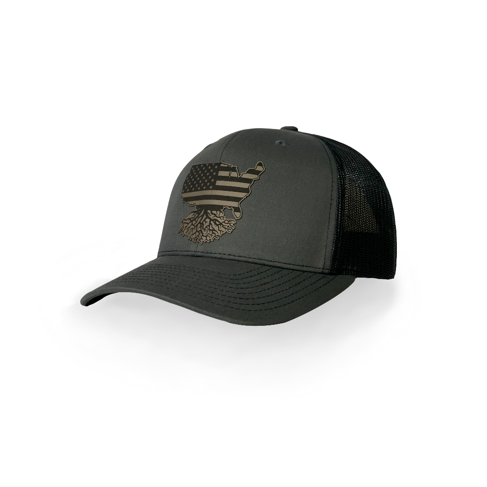 USA Roots Leather Patch Richardson Snapback Hat