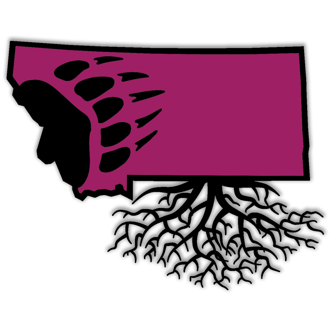 UM Griz Paw Decal