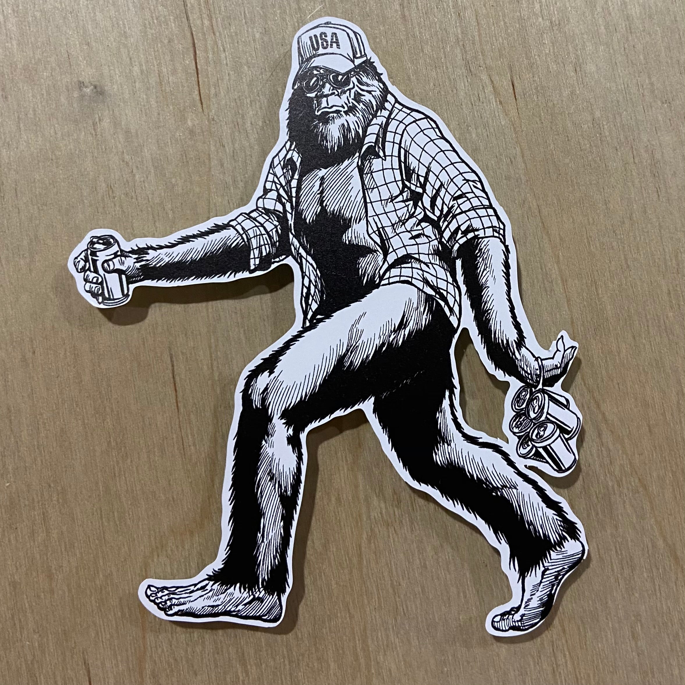 Sasquatch sticker clear small