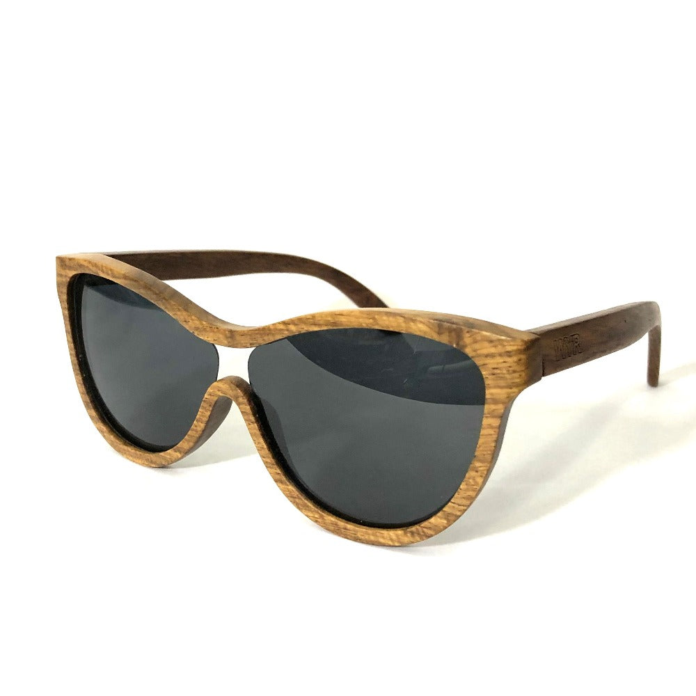 Diva : WYR Polarized Zebra Wood Sunglasses