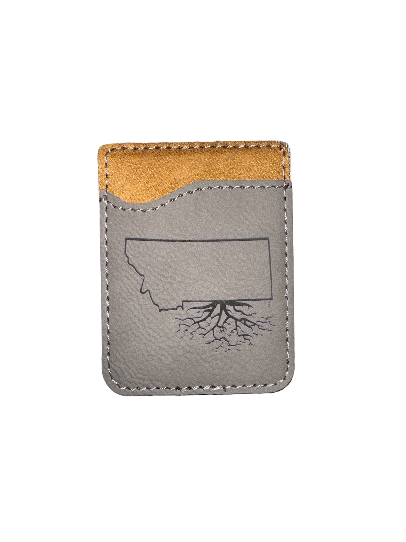 Embossed Leather Phone Card Sleeve