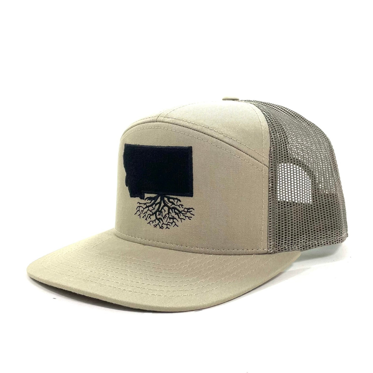 Hook & Loop 7 Panel Flat Bill Hat