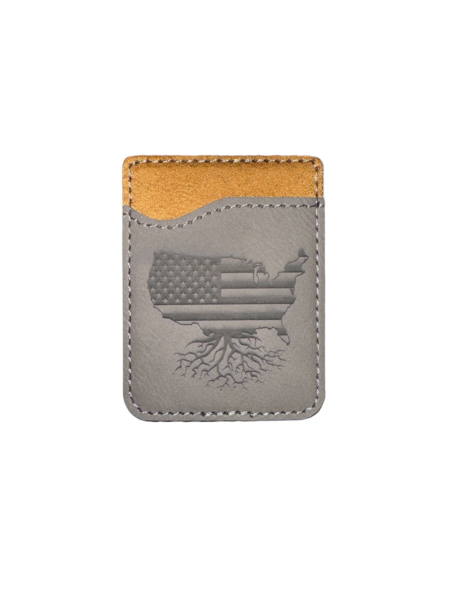 Embossed Leather Phone Card Sleeve