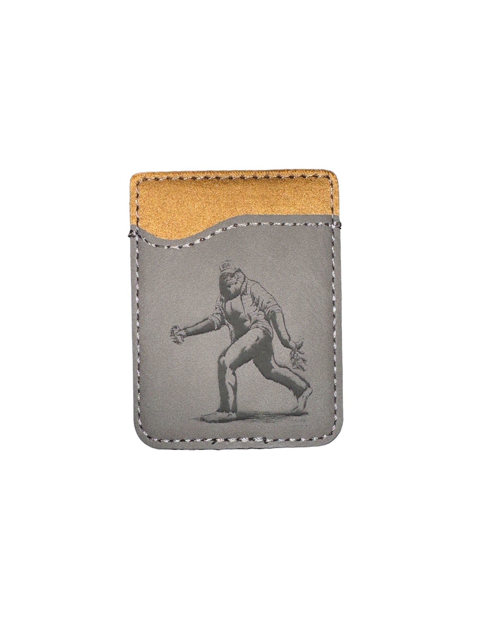 Embossed Leather Phone Card Sleeve