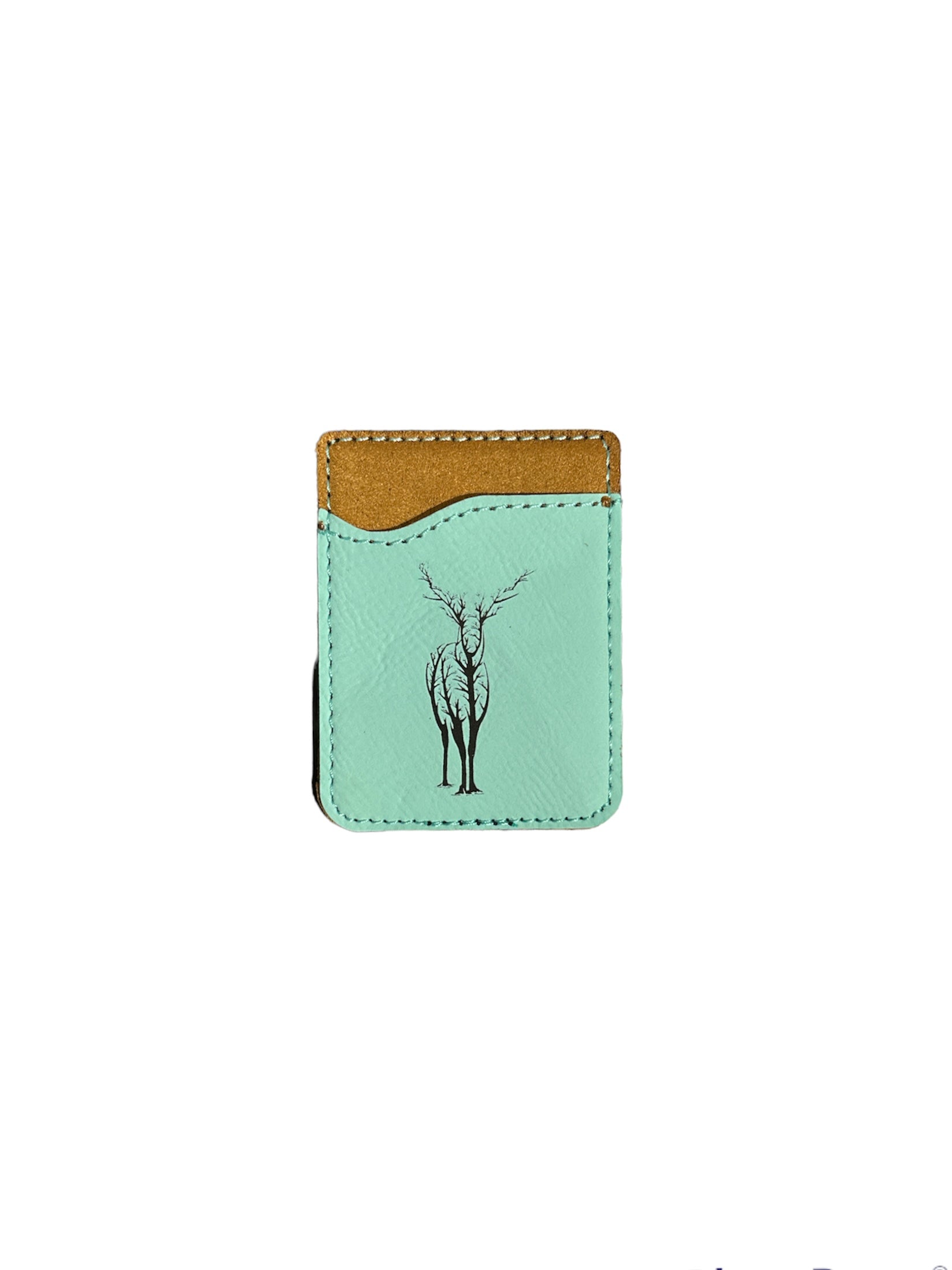 Embossed Leather Phone Card Sleeve