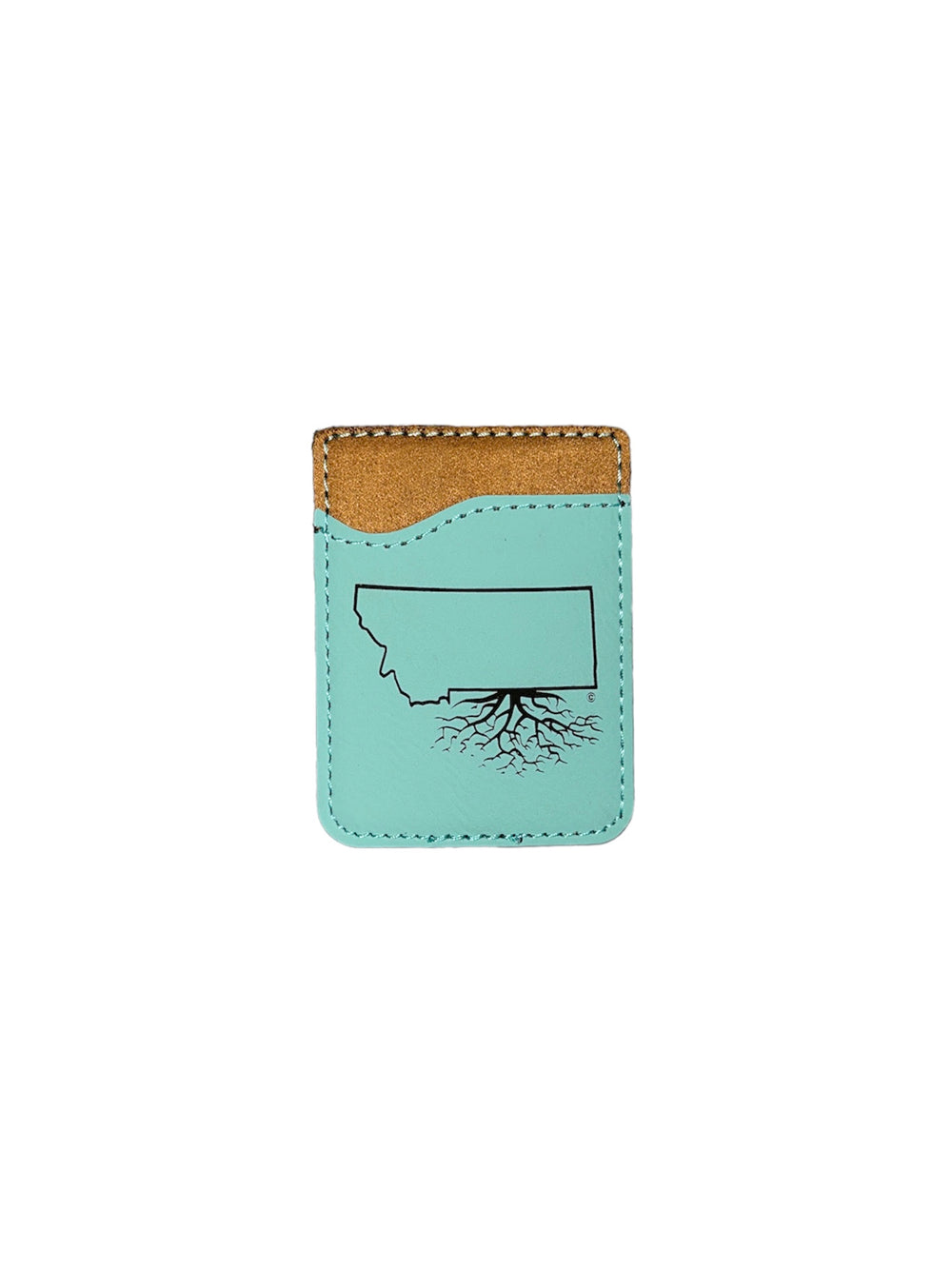 Embossed Leather Phone Card Sleeve