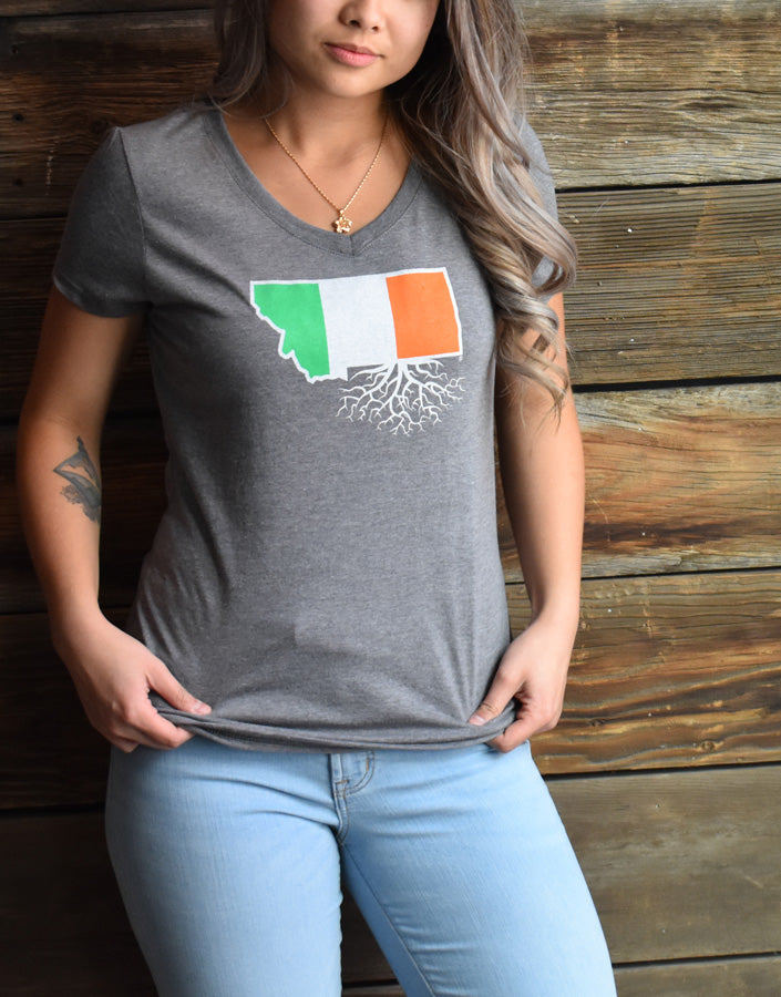 MT Roots Irish Women's V-Neck Tee